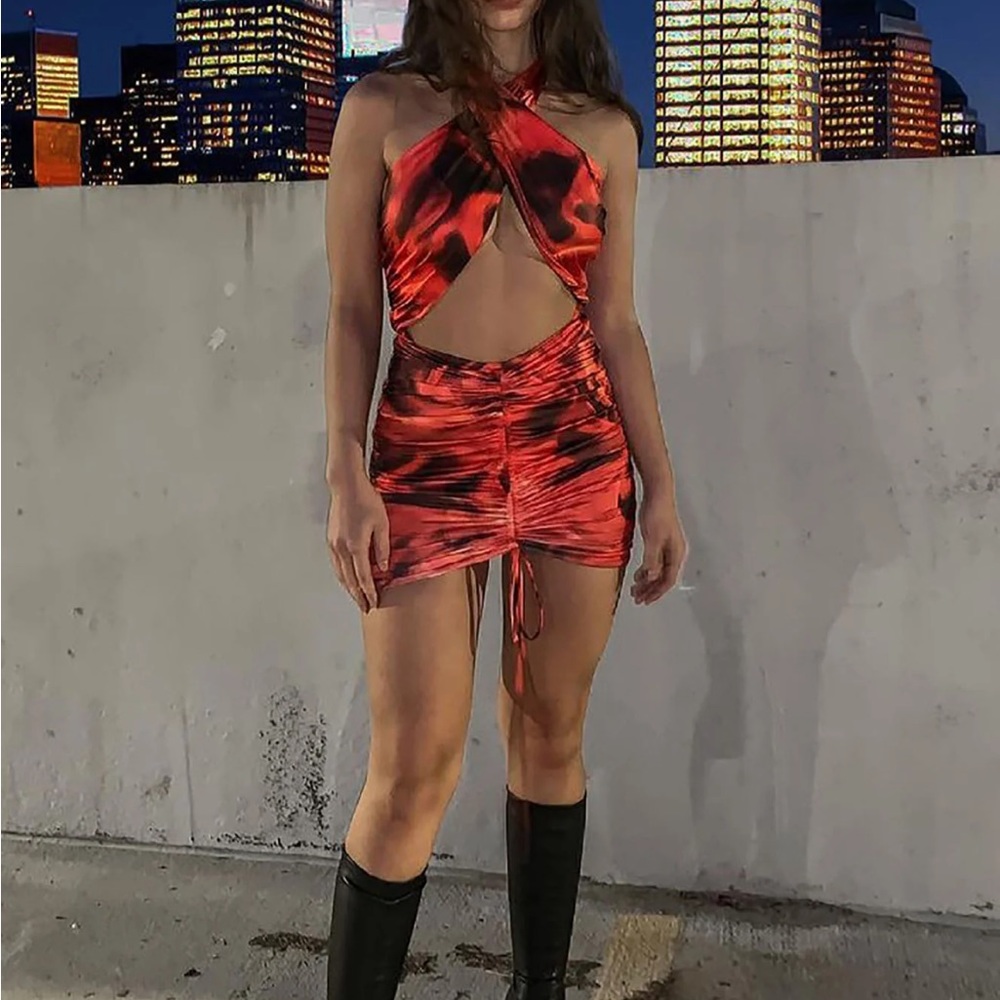 Mackenzie ruched mini dress